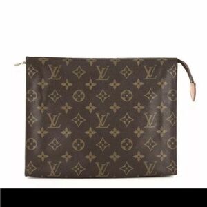 Louis Vuitton Toiletry Monogram Pouch 26 Brown Canvas